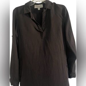 Cloth & Stone Anthropologie Black Shirt Dress Size Small